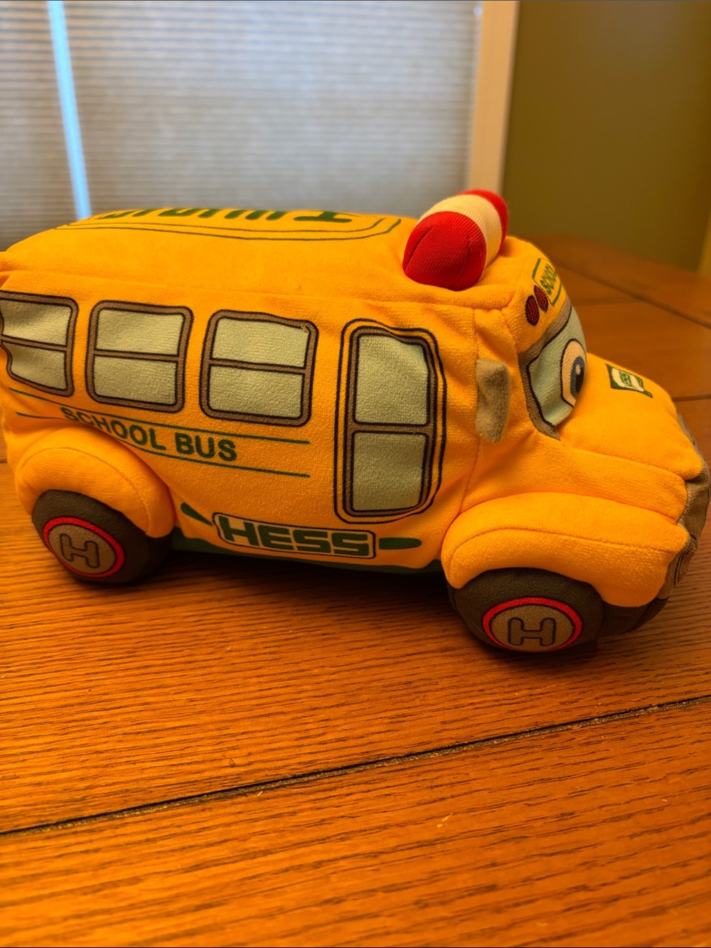 Hess Plush School Bus Toy - Yellow and Gray
